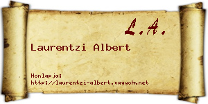 Laurentzi Albert névjegykártya