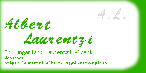 albert laurentzi business card